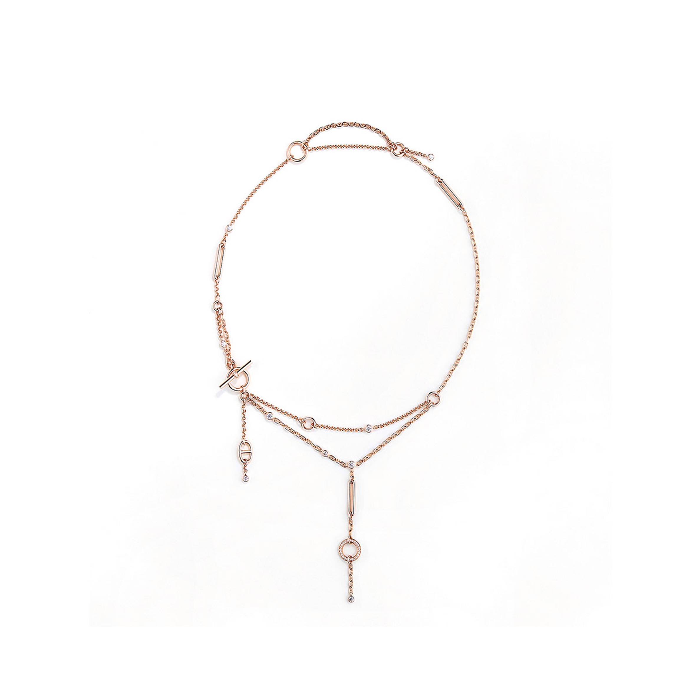 HERMÈS CHAINE D'ANCRE CHAOS LARIAT NECKLACE  H222209B00SH